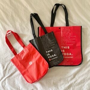 Lululemon Reusable Shopper Tote Bags Bundle